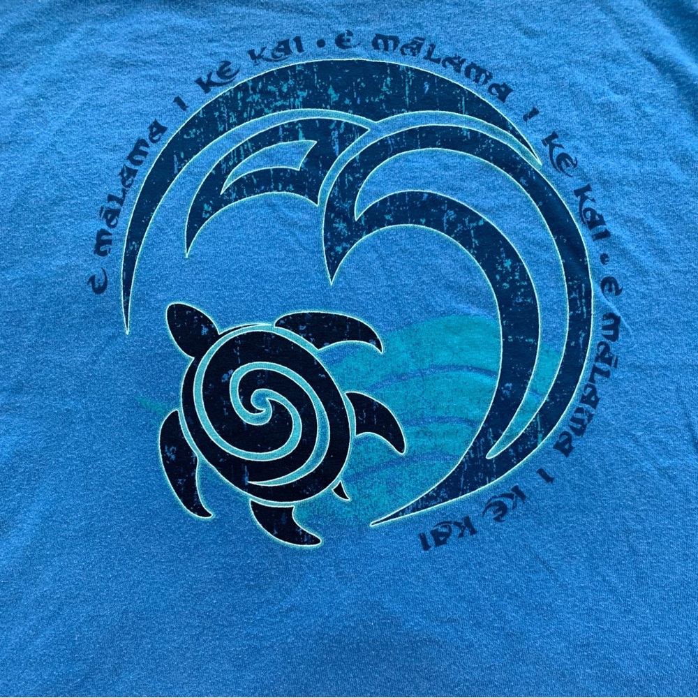 Blue Long Sleeve Hawaii dyed Crazy Shirt - Picture 5 of 7
